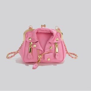 Jacket Crossbody Clutch Bag - Pink